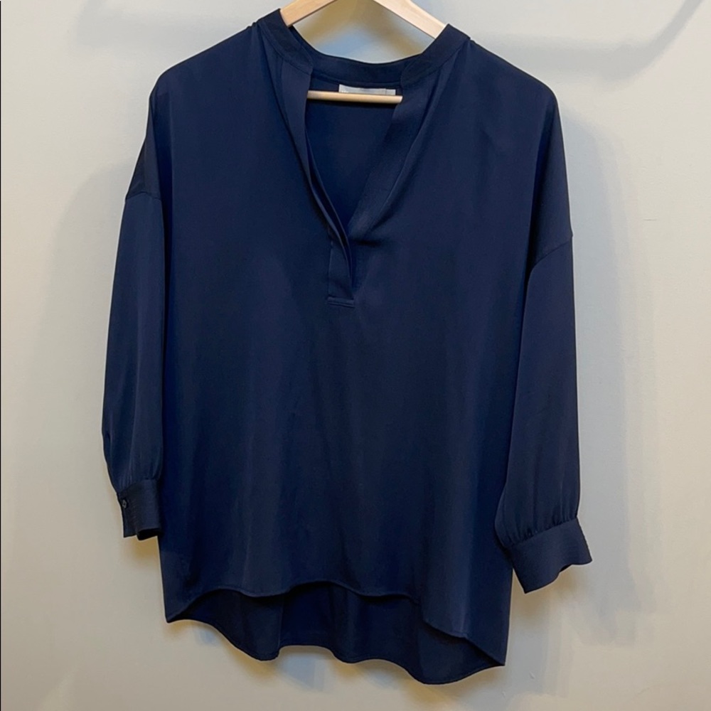 Vince silk 3/4 length sleeve top